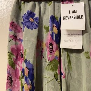 Reversible floral maxi skirt